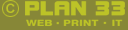 Logo von plan33.de: Website Design